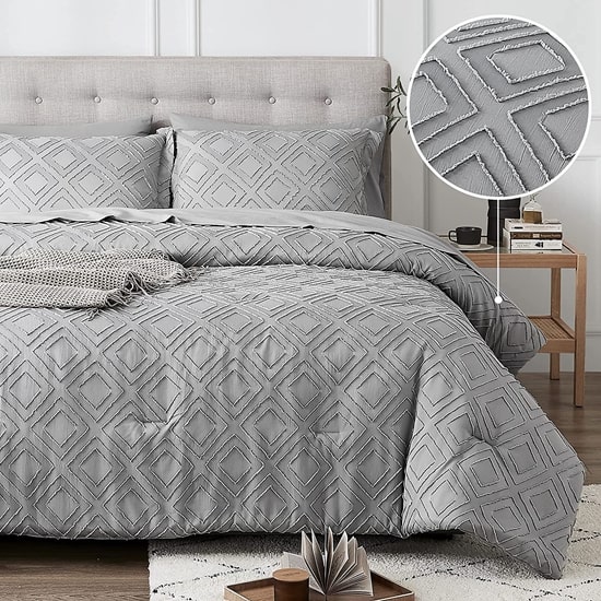 jaquard comforter set with sheet set