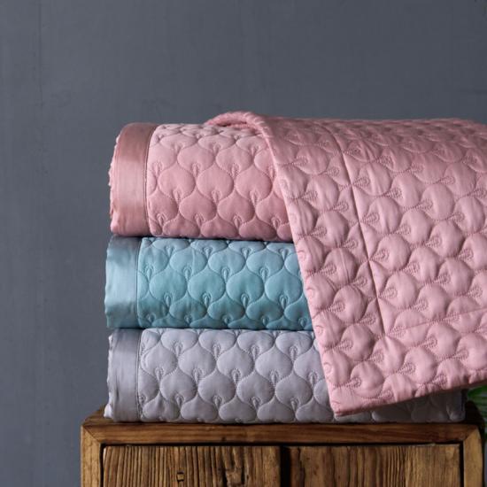 washed satin quilted bedspread